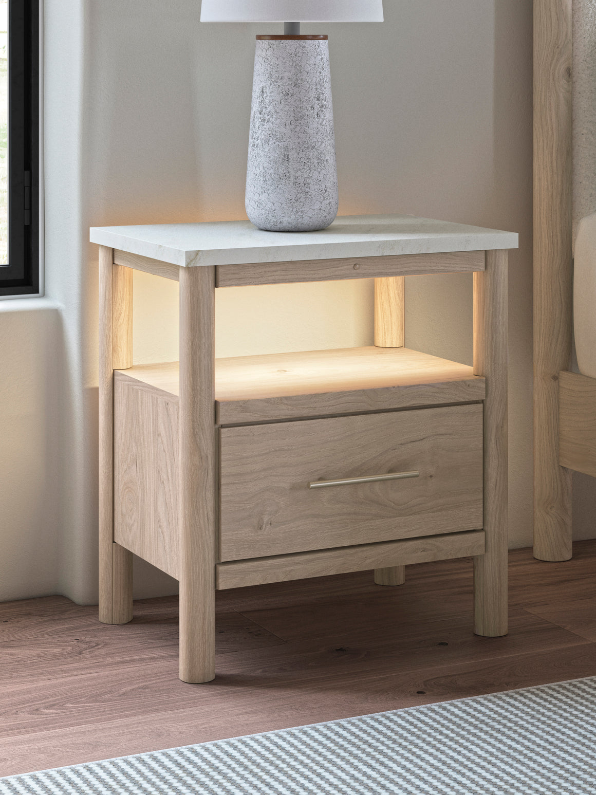 Cadmori One Drawer Nightstand - Two-tone