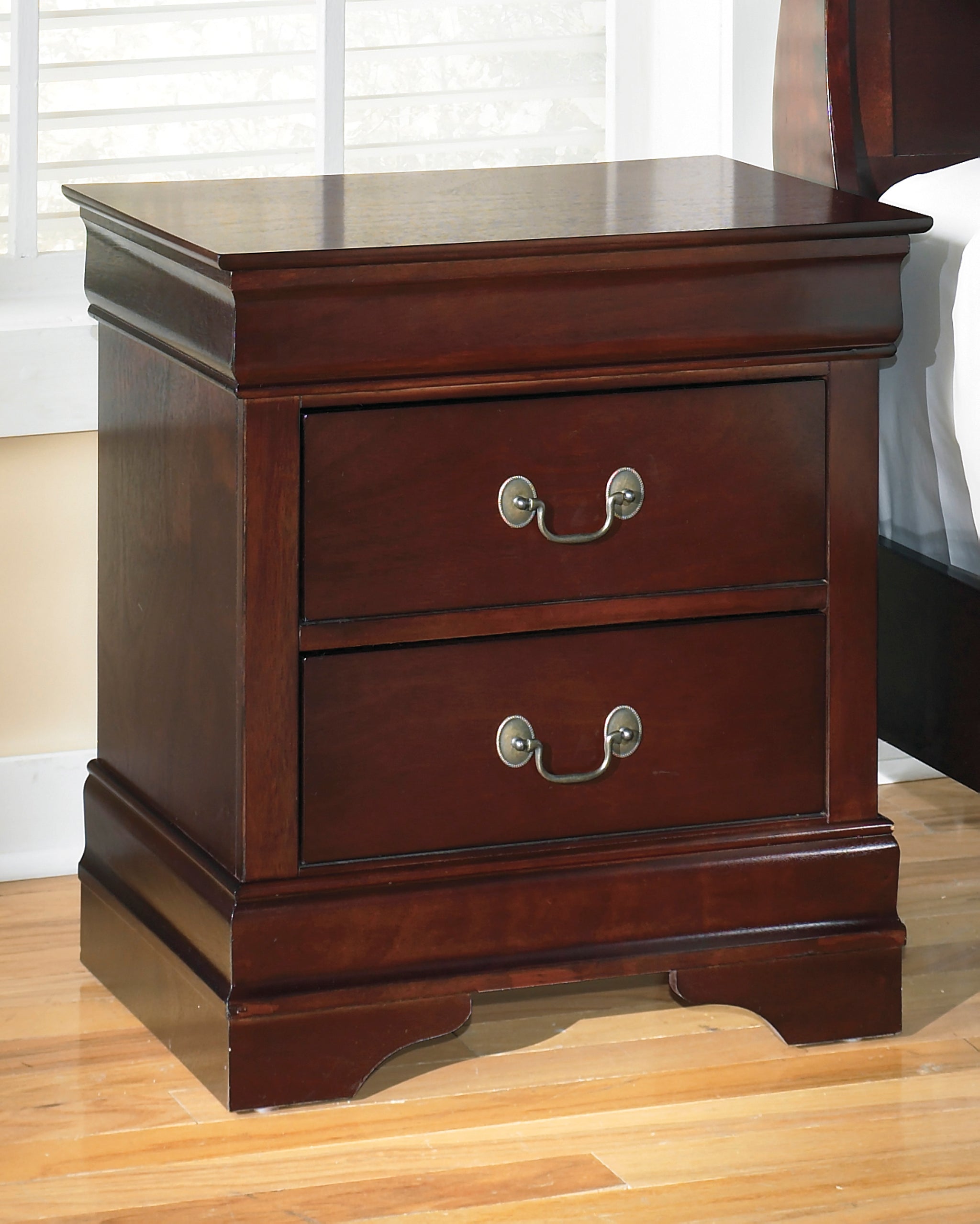Alisdair Two Drawer Nightstand - Reddish Brown