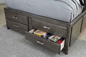 Caitbrook Full Storage Bed with 7 Drawers - Gray