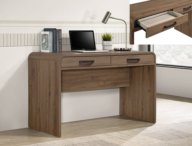 Nyomi Writing Desk - Light Brown by Crown Mark