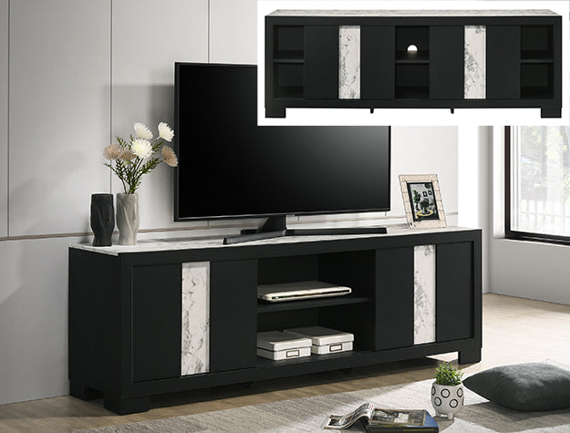 Rangley TV Stand - Black by Crown Mark