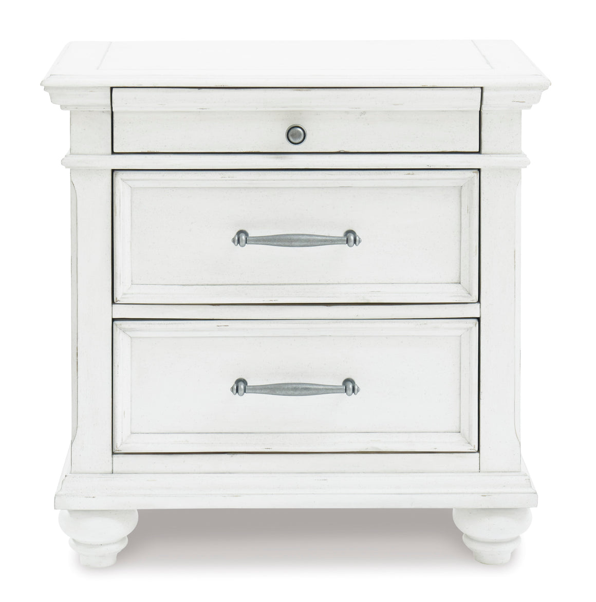Kanwyn Three Drawer Night Stand - Whitewash