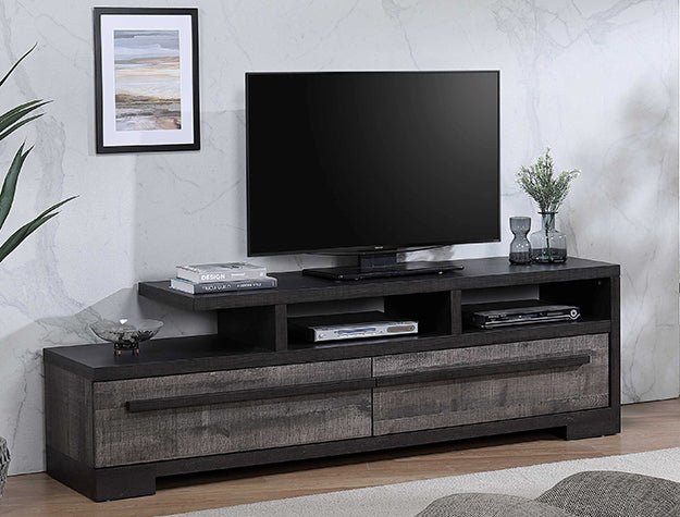 Remington TV Stand Gray/Ebony by Crown Mark