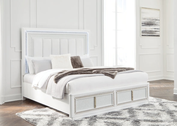 Chalanna Upholstered Storage Bed Dresser, Mirror and Nightstand