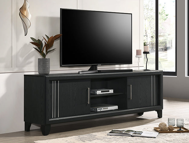 Charlie TV Stand- Charcoal by Crown Mark