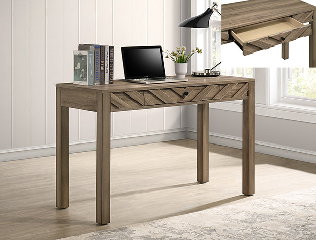 Valor Writing Desk-Light Brown by Crown Mark