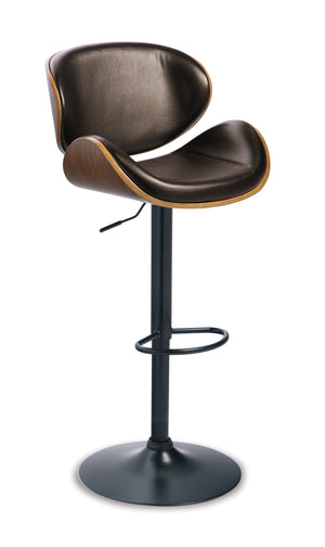 Bellatier Adjustable Height Bar Stool - Brown