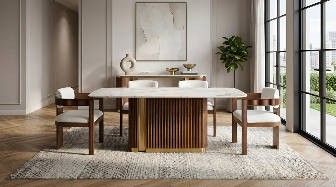 Valente Marble Dining Set