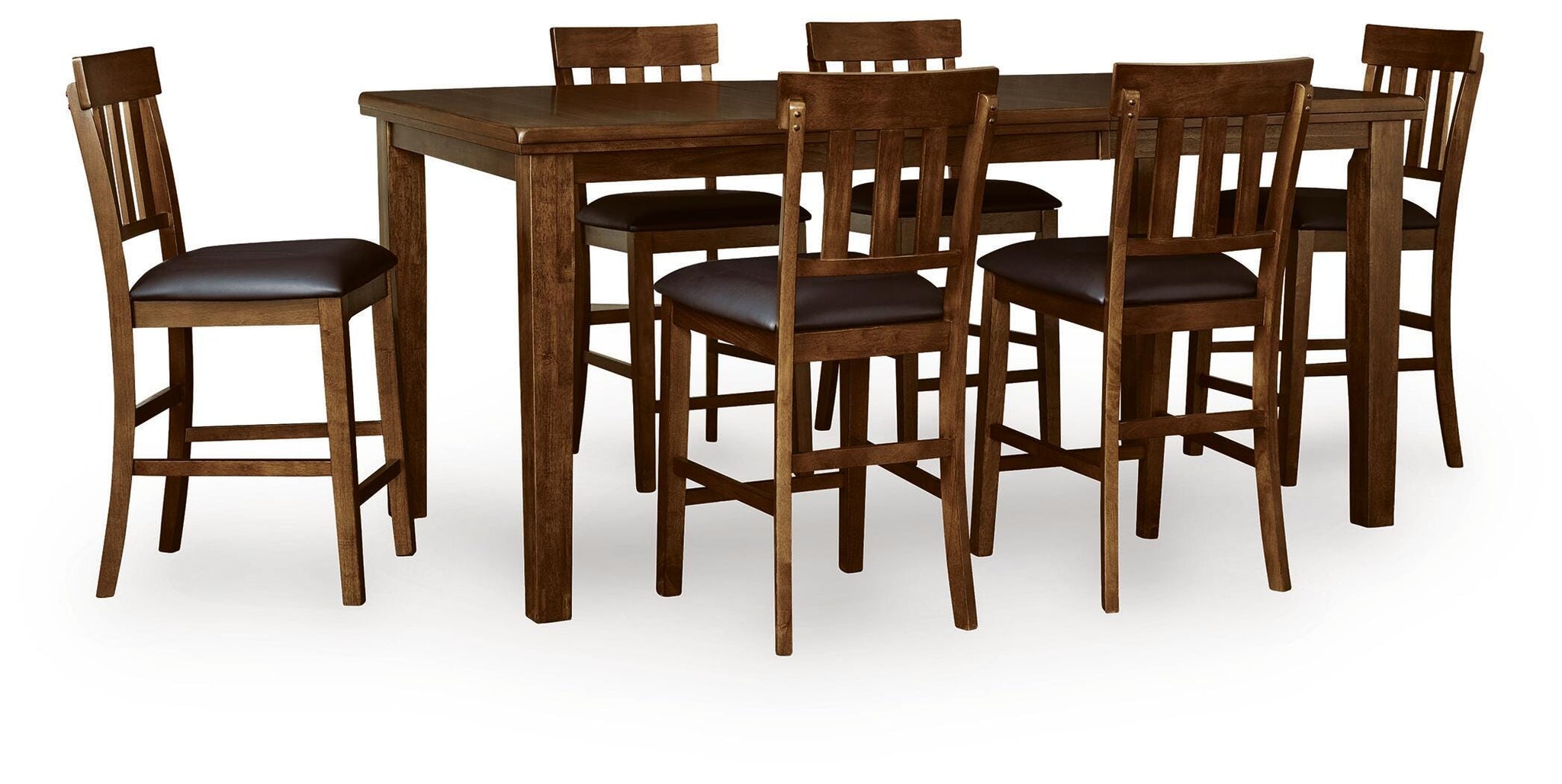 Ralene 7-Piece Counter Height Dining Set - Medium Brown