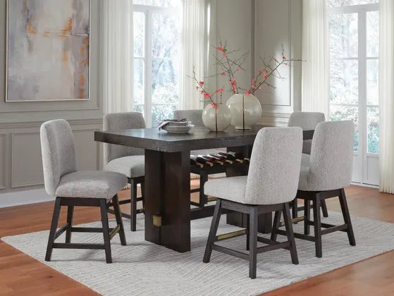 Burkhaus Counter Height Dining Table and  Barstools