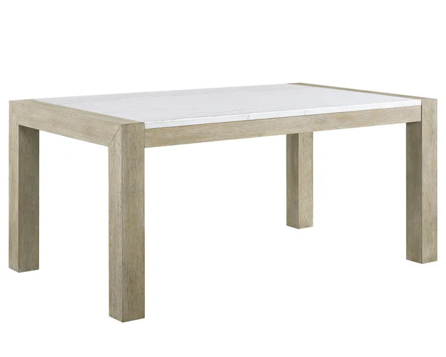 Hazel Genuine Marble Dining Set - Light Gray