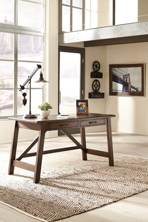 Baldridge Home Office Large Leg Desk - Rustic Brown
