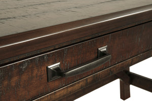 Baldridge Home Office Large Leg Desk - Rustic Brown