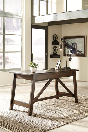 Baldridge Home Office Large Leg Desk - Rustic Brown