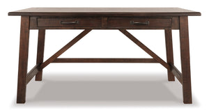 Baldridge Home Office Large Leg Desk - Rustic Brown