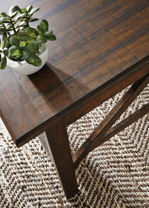 Baldridge Home Office Large Leg Desk - Rustic Brown