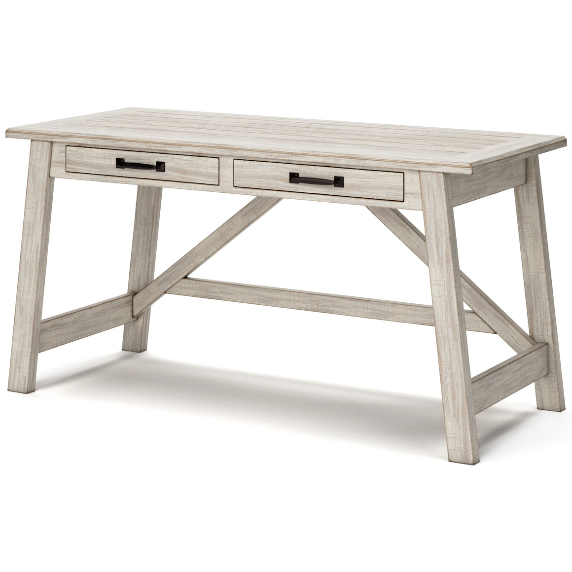 Carynhurst Home Office Large Leg Desk - Whitewash