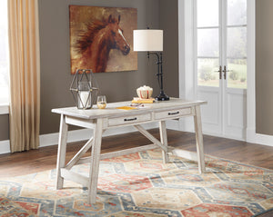 Carynhurst Home Office Large Leg Desk - Whitewash