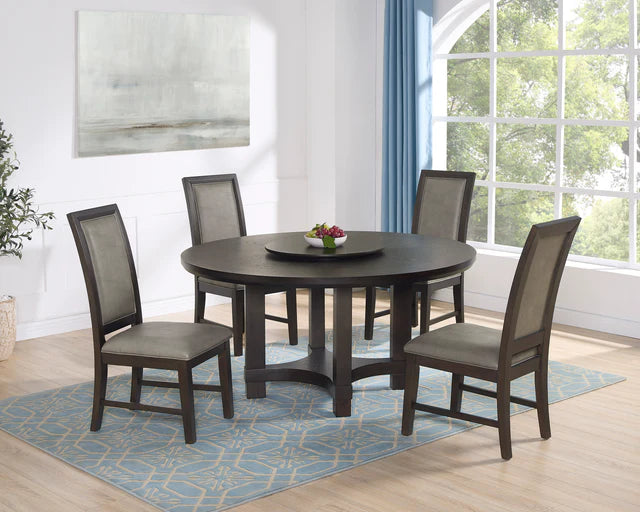 Jeffries Round Dining Set - Brown