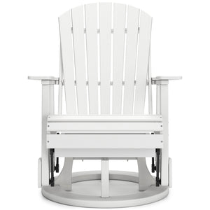 Hyland wave Outdoor Swivel Glider Chair - White