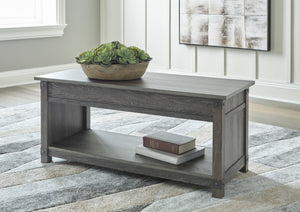 Freedan Lift-Top Coffee Table - Grayish Brown