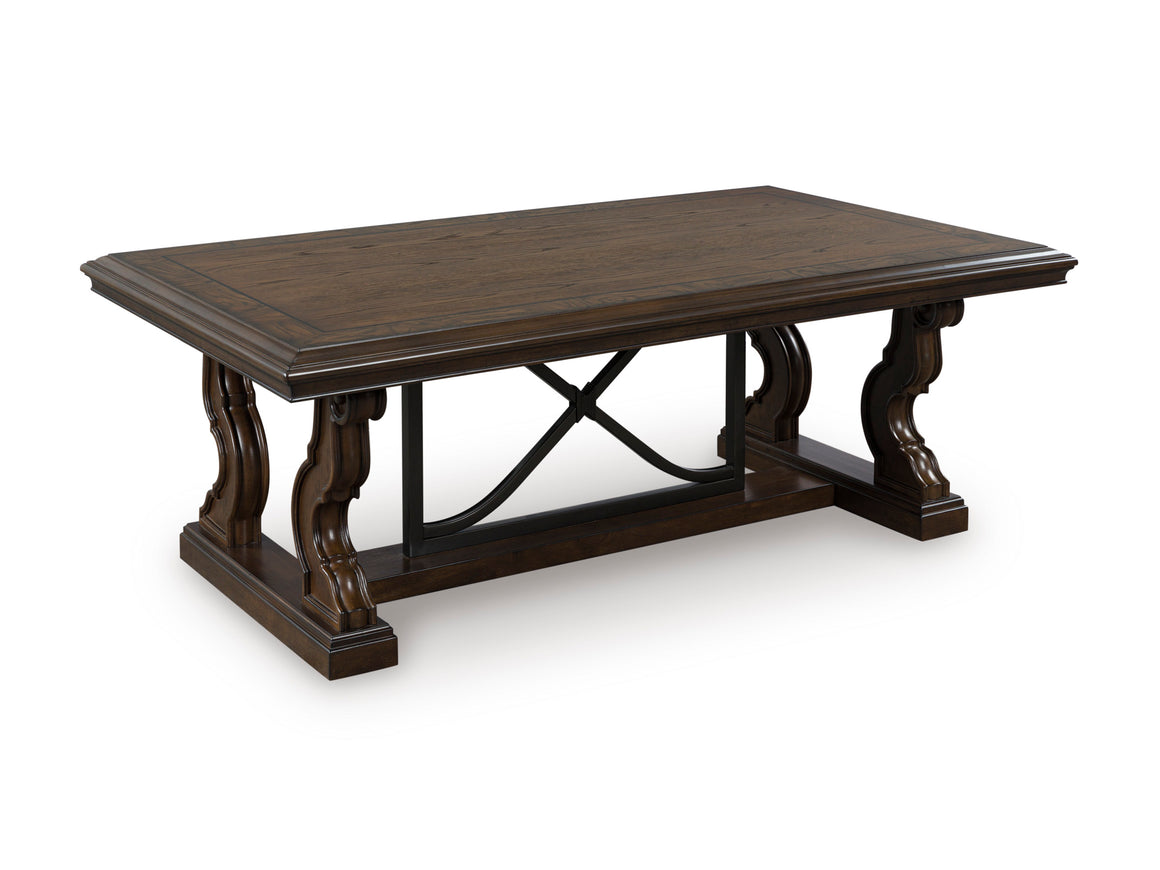 Maylee Rectangular Cocktail Table - Dark Brown