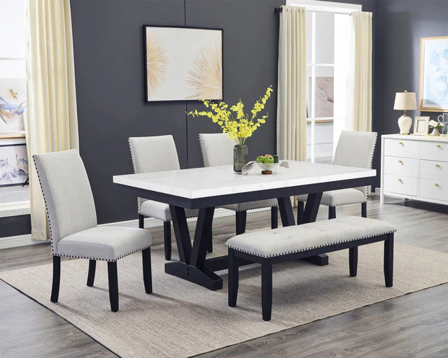 Varley Genuine Marble Dining Set
