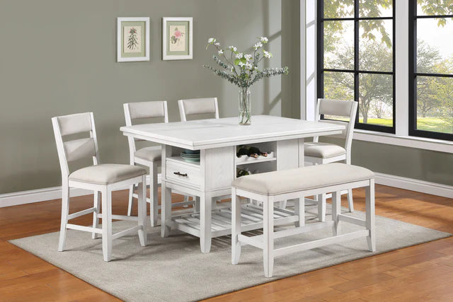 Wendy Counter Height Dining Set - White
