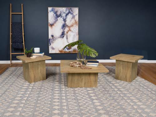 Devar 3-piece Square Coffee and End Table Set Mango