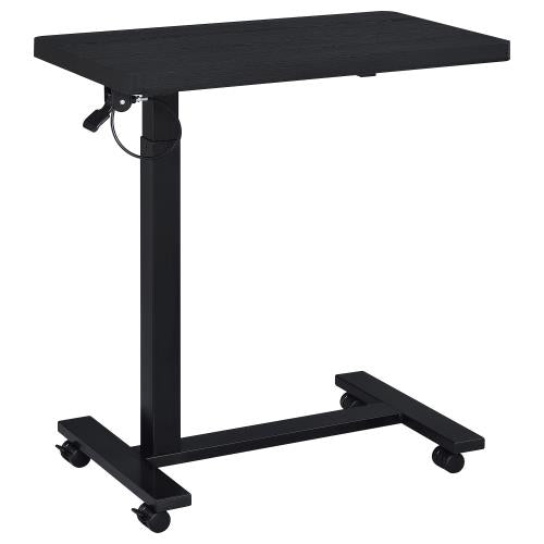 Westpark Pneumatic Adjustable C-Shape Side Table with Casters Black