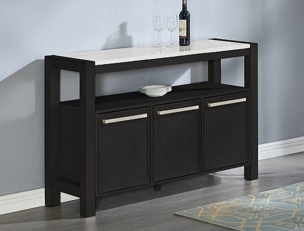 Canden Faux Marble Sideboard White