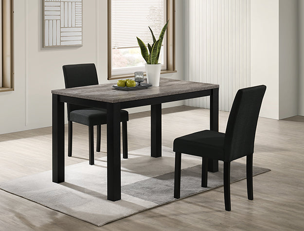 Resia Dining Set Concrete - 3Pc