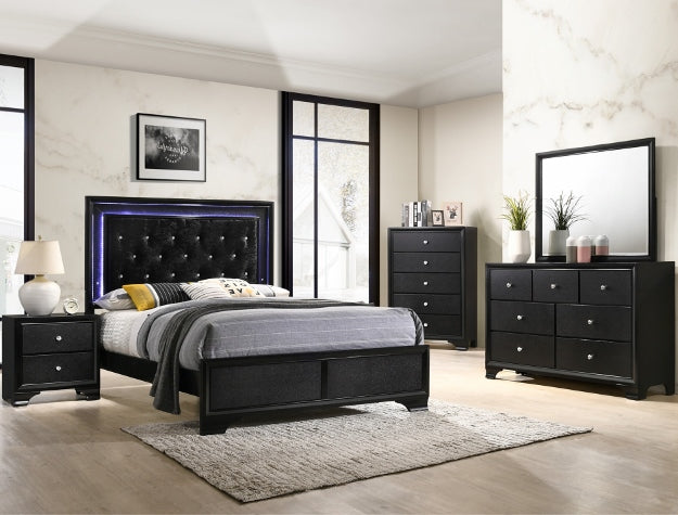 Micah Black 5-Piece Bedroom Set by Crown Mark