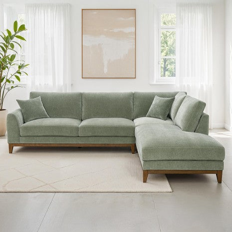 Watton Sectional Right Chaise - Olive Green