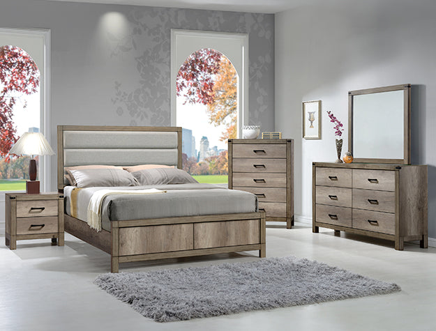 Matteo Upholstered 5-Piece Bedroom Set by Crown Mark