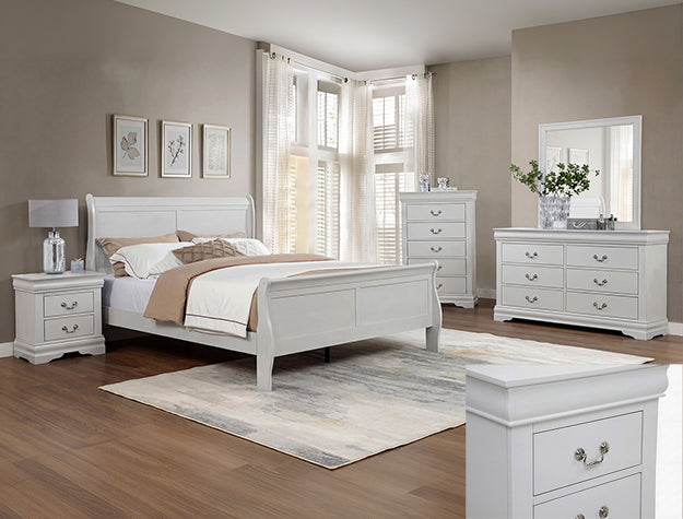 Louis Philip Greige 5-Piece Bedroom Set by Crown Mark