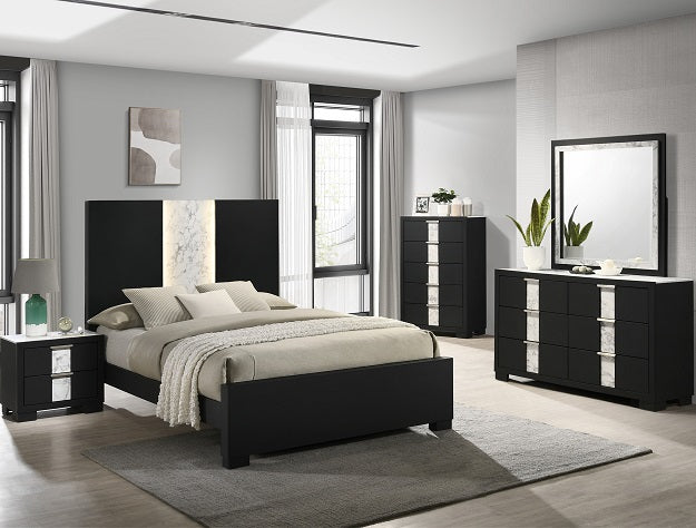 Rangley Black 5-Piece Bedroom Set by Crown Mark