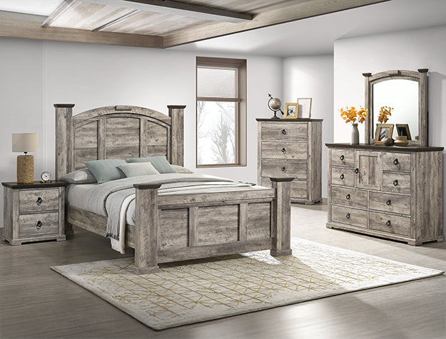 Ella-Mae Reclaimed Gray 5-Piece Bedroom Set by Crown Mark