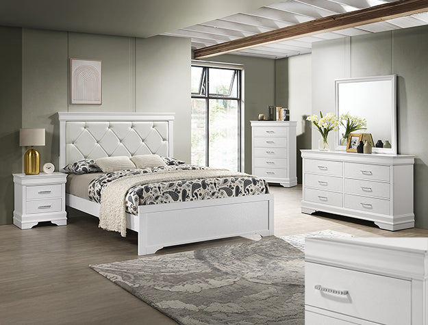 Amalia White 5-Piece Bedroom Set by Crown Mark