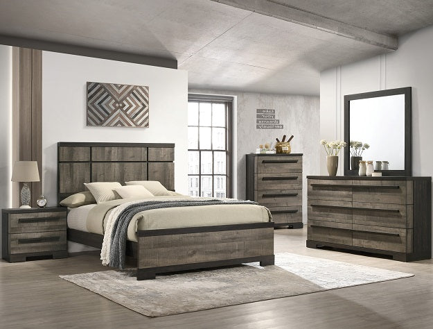 Remington Gray/Ebony 5-Piece Bedroom Set by Crown Mark
