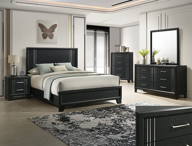 Charlie Charcoal 5-Piece Bedroom Set by Crown Mark