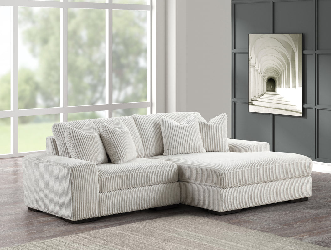 Sunday 2 Piece Sectional RAF Chaise - Beige