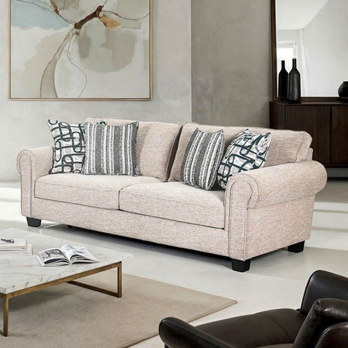 Viviani Sofa & Loveseat Set - Light Brown/Taupe
