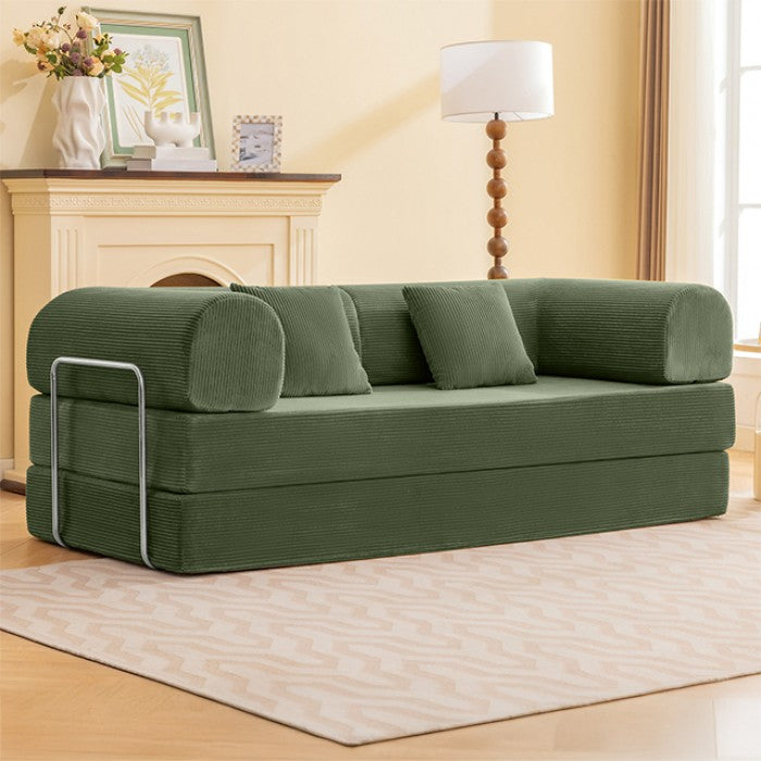 Perri 79" Compressed Sofa - Olive Green