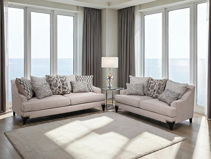 Lowell Sofa & Loveseat Set - Taupe