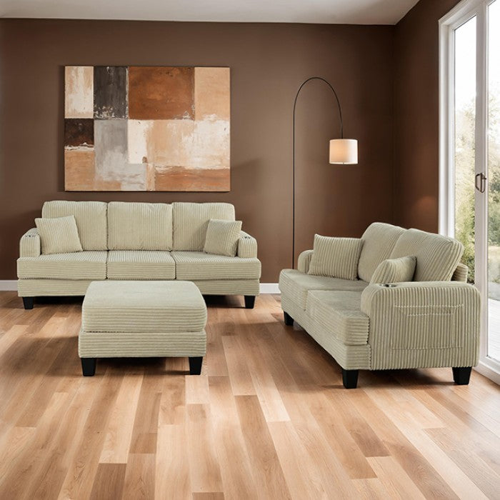 Moretaine Sofa & Loveseat Set - Beige