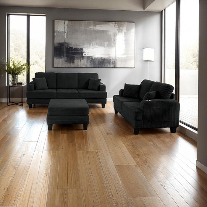 Moretaine Sofa & Loveseat Set - Black