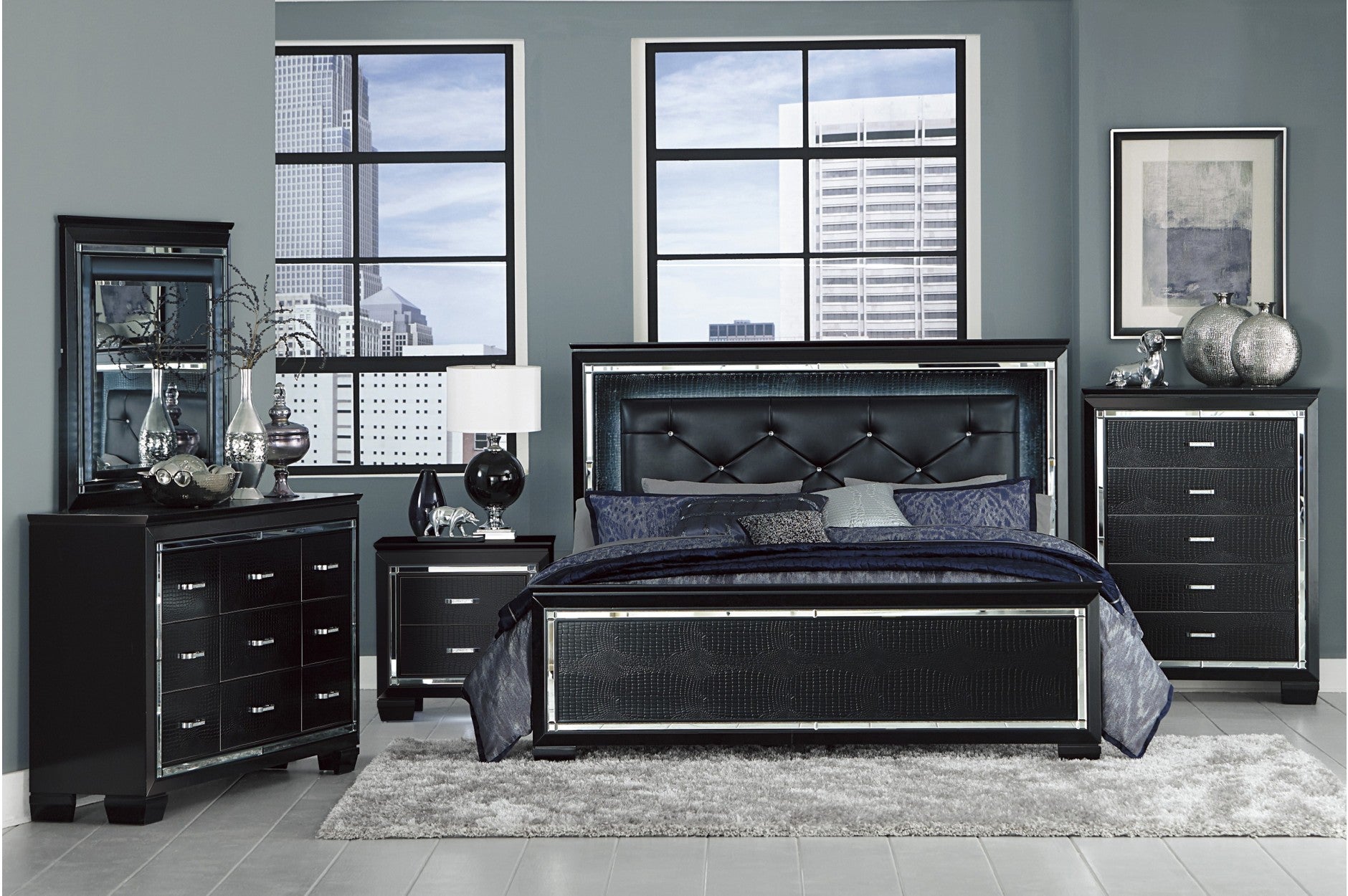 Allura Bedroom Set - 1916BK