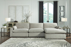 Sophie 3-Piece Sectional with RAF Chaise - Gray