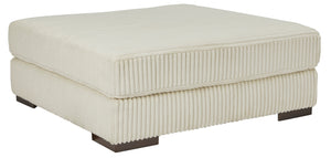 Lindyn Oversized Accent Ottoman - Ivory